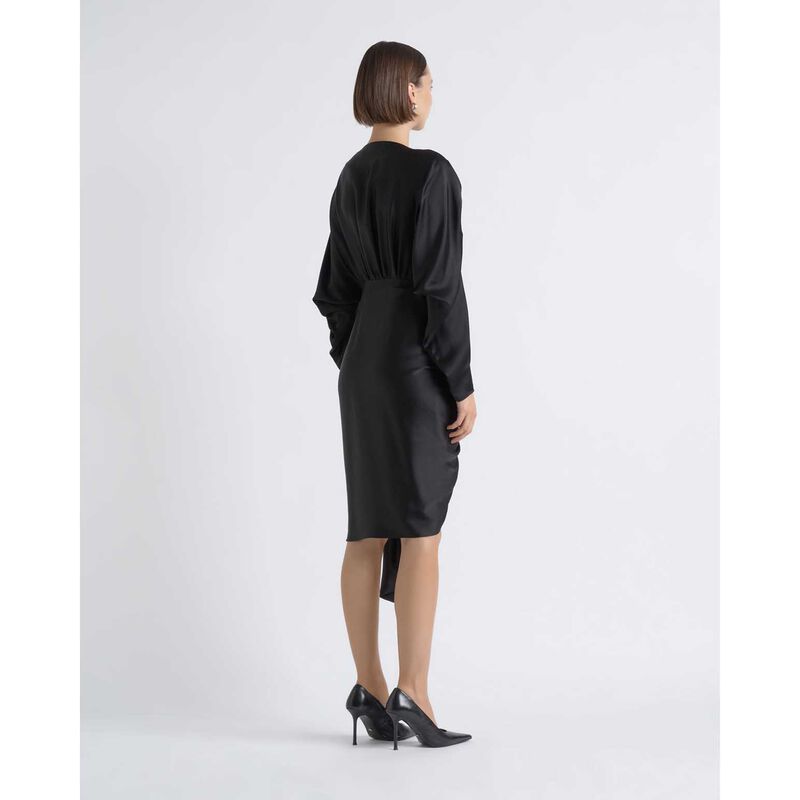 Cue Satin Drape Mini Dress image number 5